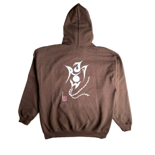 JAROW  / 宝冠鳥LOGO HOODIE - DARK CHOCOLATE