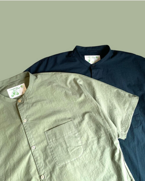 RAJABROOKE / STAND COLLAR SHIRT - OLIVE - 画像 (4)