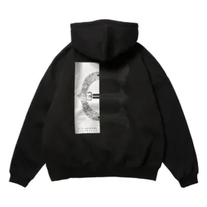 EVISEN / RECTANGLE LOGO HOODIE – BLACK