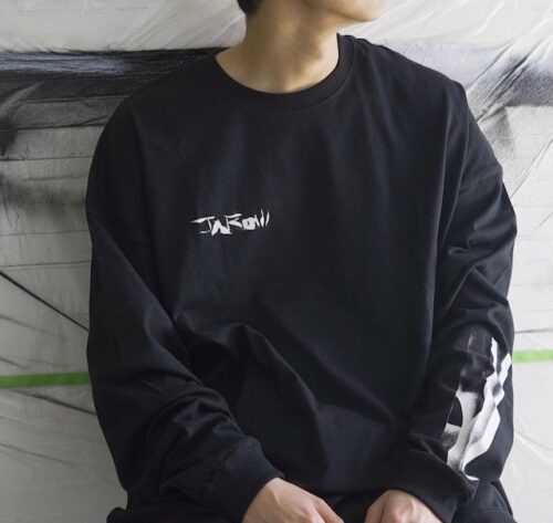 JAROW / 峰と尾根 L/S TEE - BLACK - Image 2