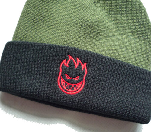 SPITFIRE / BIGHEAD CUFF BEANIE  - BLACK/OLIVE - 画像 (2)