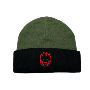 SPITFIRE / BIGHEAD CUFF BEANIE  – BLACK/OLIVE