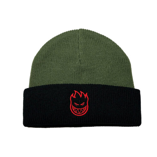 SPITFIRE / BIGHEAD CUFF BEANIE  - BLACK/OLIVE