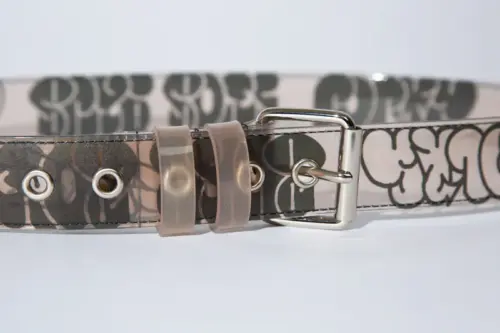 LOLAS x BLUE BOYZ / THROW UP PVC Belt - DIRTY CLEAR - 画像 (7)