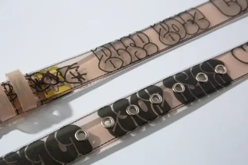 LOLAS x BLUE BOYZ / THROW UP PVC Belt - DIRTY CLEAR - 画像 (8)
