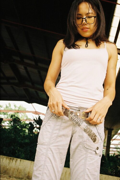 LOLAS x BLUE BOYZ / THROW UP PVC Belt - DIRTY CLEAR - 画像 (2)