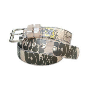 LOLAS x BLUE BOYZ / THROW UP PVC Belt – DIRTY CLEAR