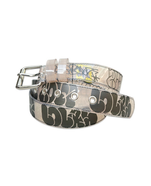 LOLAS x BLUE BOYZ / THROW UP PVC Belt - DIRTY CLEAR