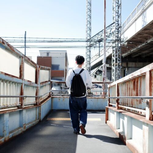 川 KAWA / RIPSTOP KNAPSACK - 黒 - 画像 (7)