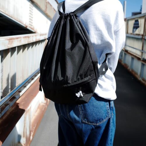 川 KAWA / RIPSTOP KNAPSACK - 黒 - 画像 (4)