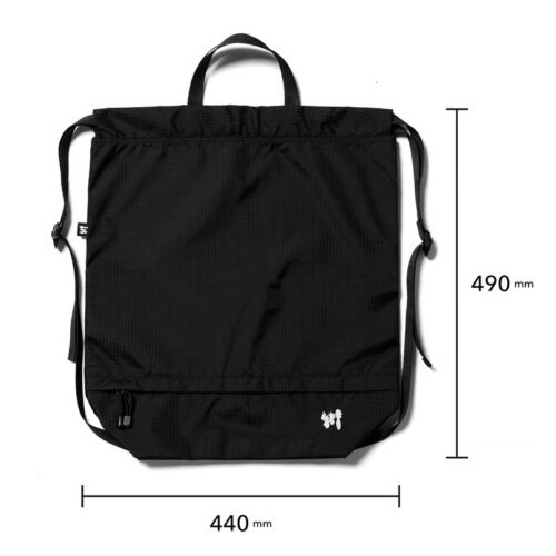 川 KAWA / RIPSTOP KNAPSACK - 黒 - 画像 (6)