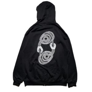MANWHO / “ウロボロス” ZIPUP HOODIE – ブラック