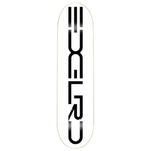 EDGLRD / TECH SCRIPT DECK – WHITE  BLACK – 8.25