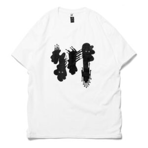 川 kawa / 川 biglogo tee – 白×黒