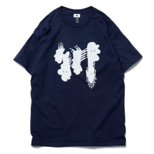 川 kawa / 川 biglogo tee – 紺×白